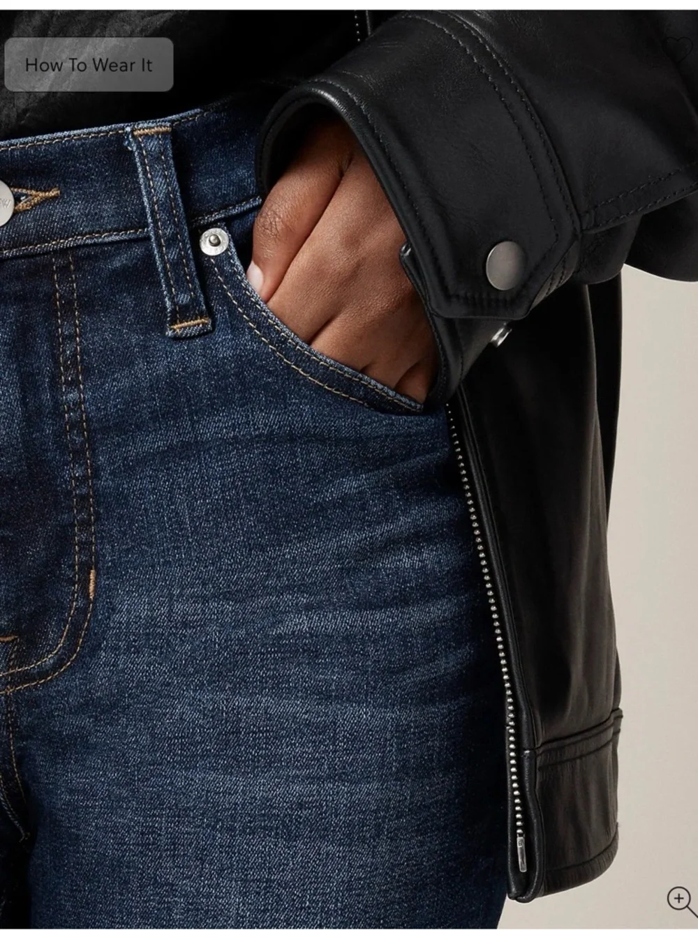 J. Crew Mid-rise kickout jean Super-Stretch Raw Hem‎ Dark Wash Size 32
